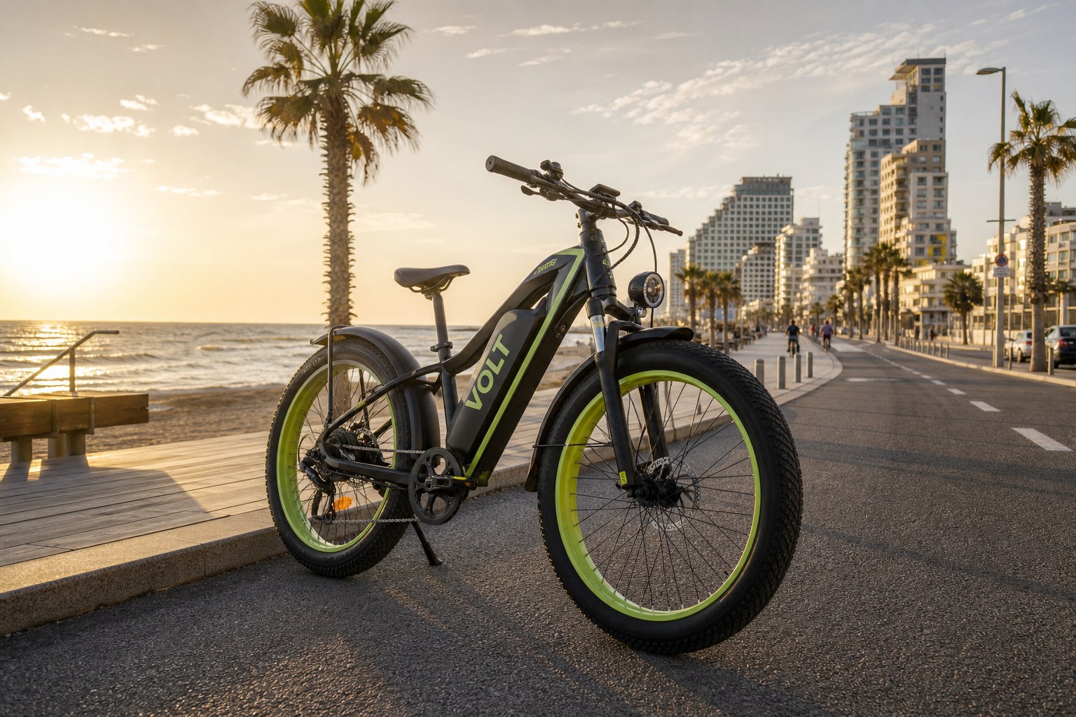 E-bike on Tel Aviv boardwalk